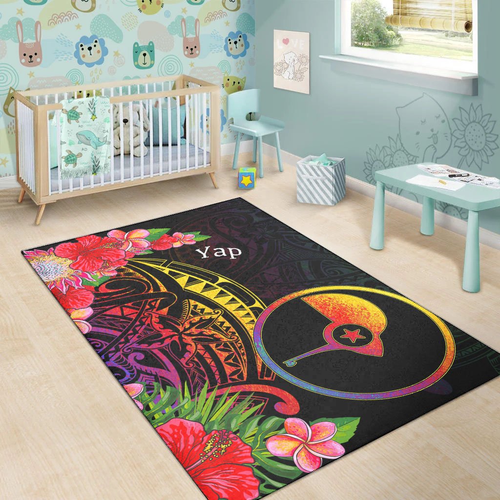 Yap State Area Rug - Tropical Hippie Style - Polynesian Pride