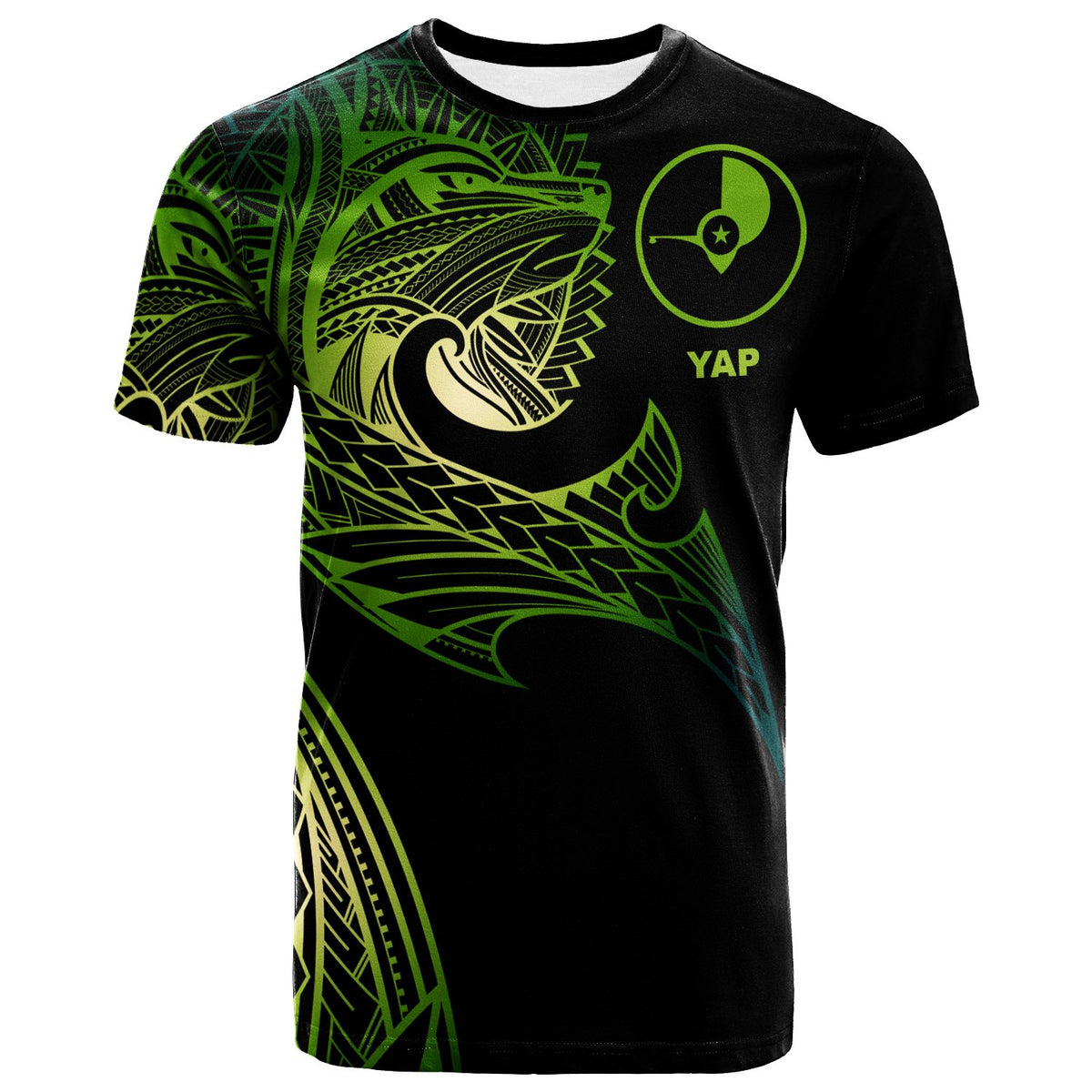 Yap T Shirt Leader Wolf Is You Gradient Color Unisex Black - Polynesian Pride