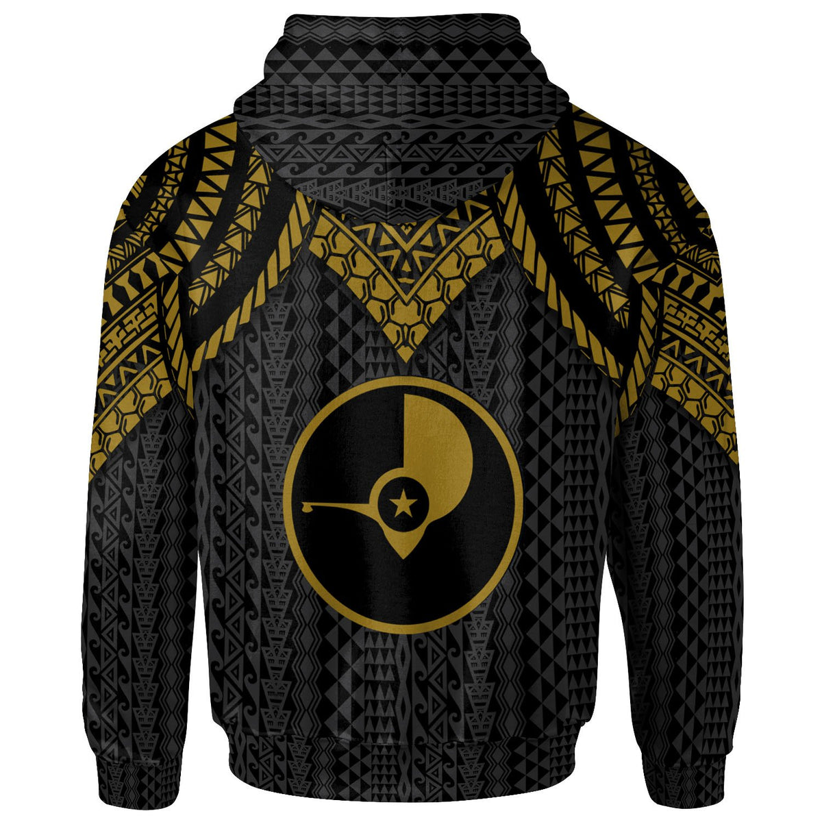 Yap Hoodie Polynesian Armor Style Gold - Polynesian Pride