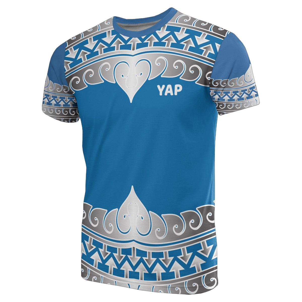 Yap All Over T Shirt Yap Wave Style - Polynesian Pride