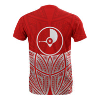 Yap Polynesian T Shirt Red Pride Map and Seal - Polynesian Pride