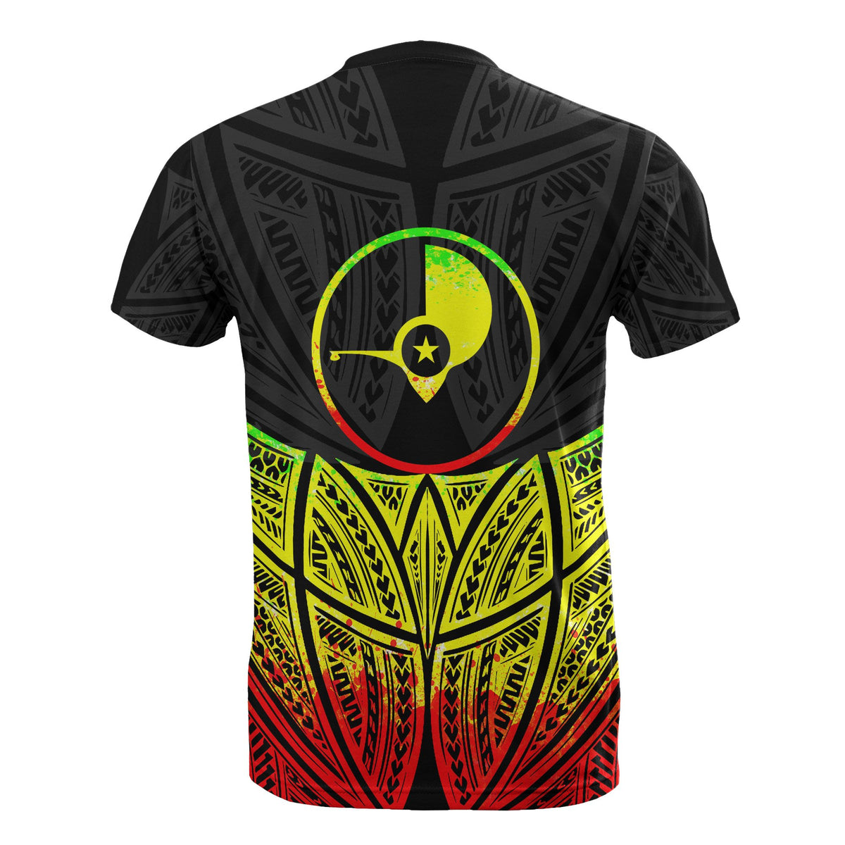 Yap Polynesian T Shirt Reggae Pride Map and Seal - Polynesian Pride