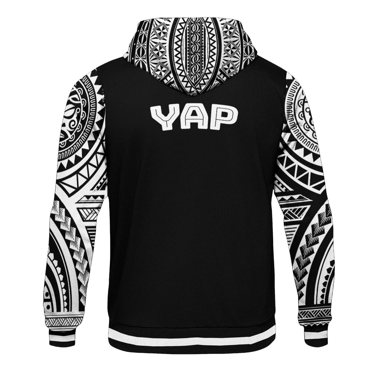 Yap Hoodie Polynesian Special Black Style - Polynesian Pride