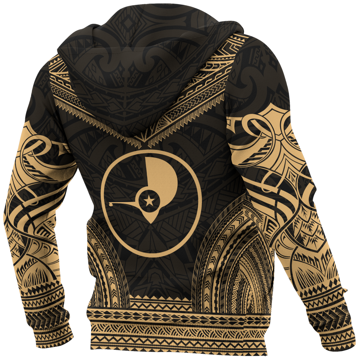 Yap Polynesian Chief Hoodie Gold Version - Polynesian Pride