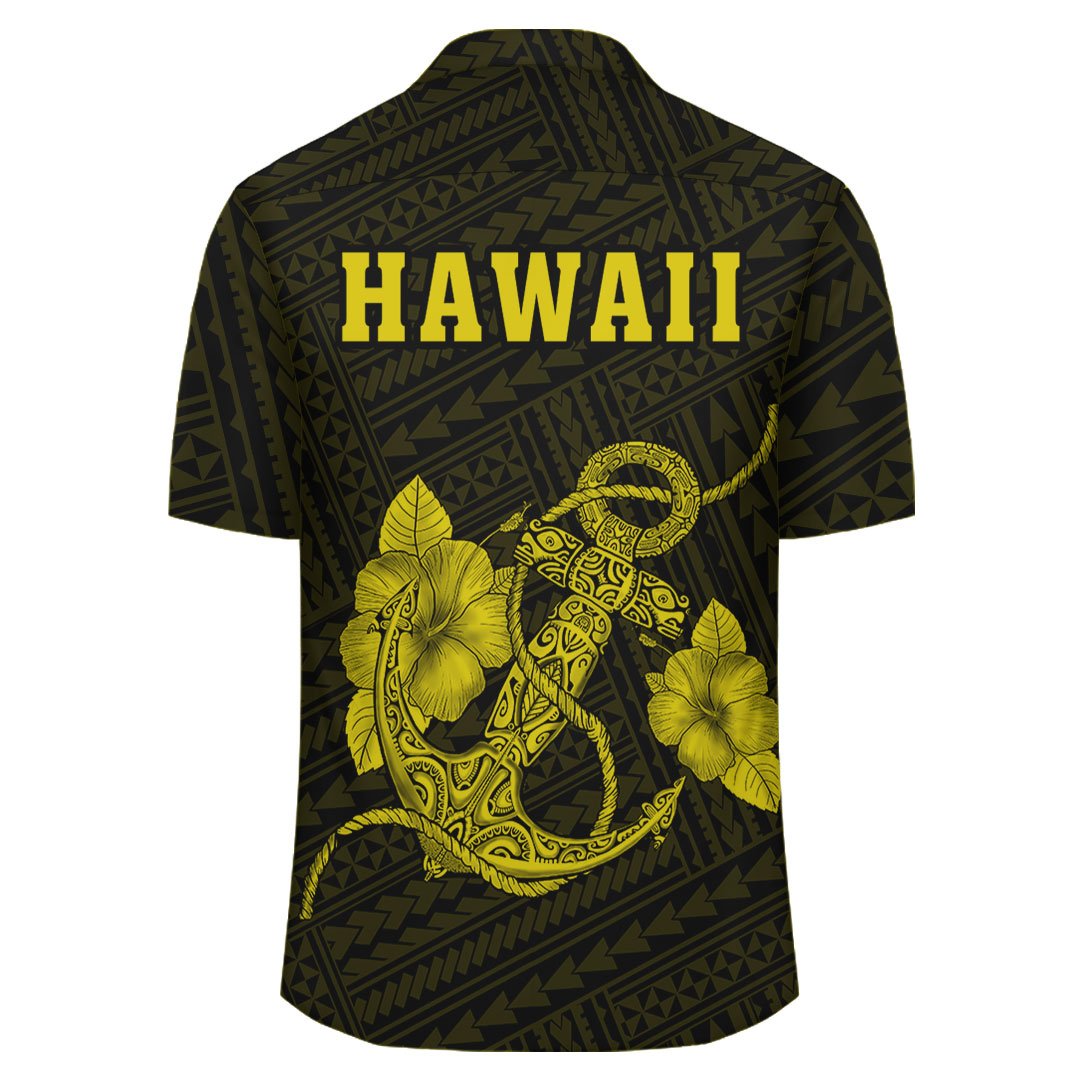 Kakau Polynesian Anchor Hawaii Shirt - Yellow - Polynesian Pride
