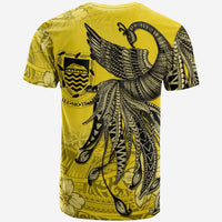 Tuvalu T Shirt Polynesian Phoenix Bird, Fairytales Bird Yellow - Polynesian Pride