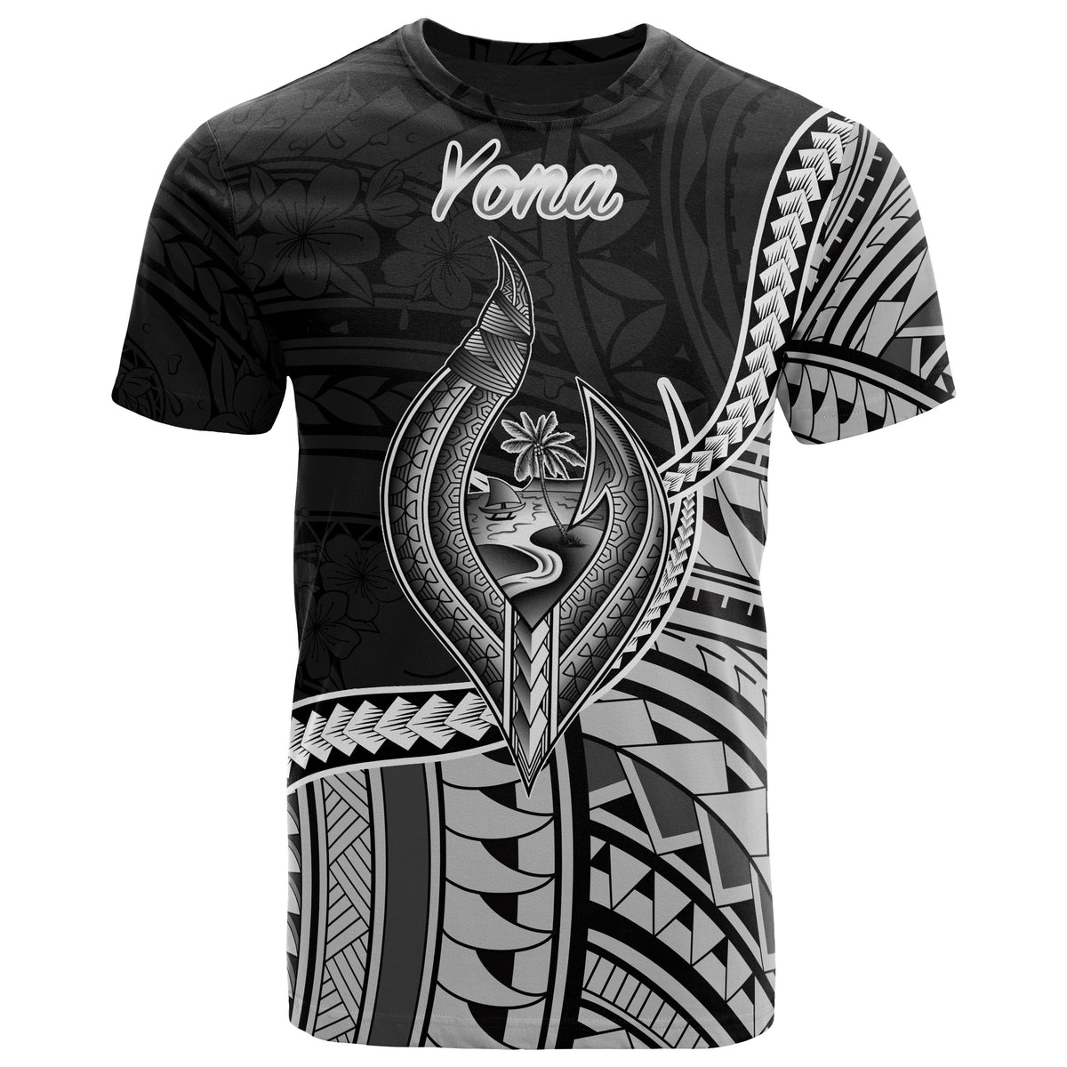 Guam T Shirt Yona Polynesian Patterns Unisex Black - Polynesian Pride