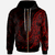 Niue Zip Hoodie Custom Polynesian Pattern Style Red Color Unisex Red - Polynesian Pride