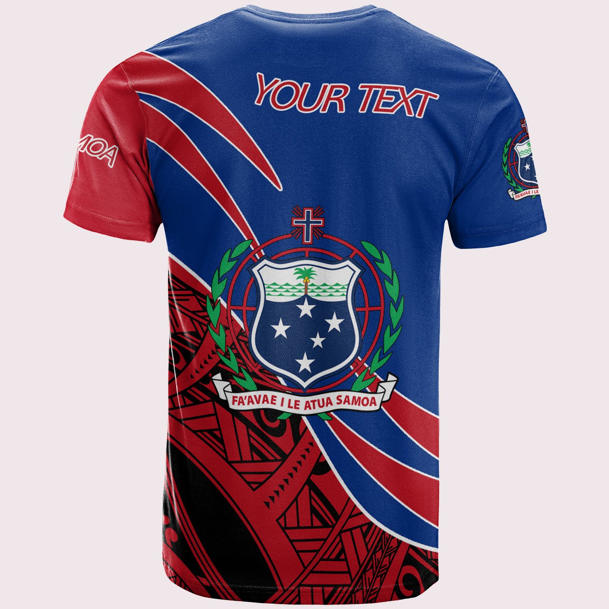 Samoa T Shirt Custom Symmetrical Lines - Polynesian Pride