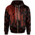 Niue Custom Zip up Hoodie Polynesian Wings (Red) Unisex Red - Polynesian Pride