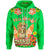 Hawaii Zip up Hoodie Aloha Hawaii Tiki Statue (Green) Unisex Green - Polynesian Pride