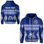 Custom Hofangahau College Zip Hoodie Eua Tonga Pattern LT13 Unisex Blue - Polynesian Pride