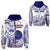 Custom American Samoa Rugby Zip Hoodie Special Custom Text and Number Unisex Blue - Polynesian Pride