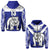 Custom Spirit Bulldogs Zip Hoodie Makoi Fiji Rugby Custom Text and Number LT13 Unisex Blue - Polynesian Pride