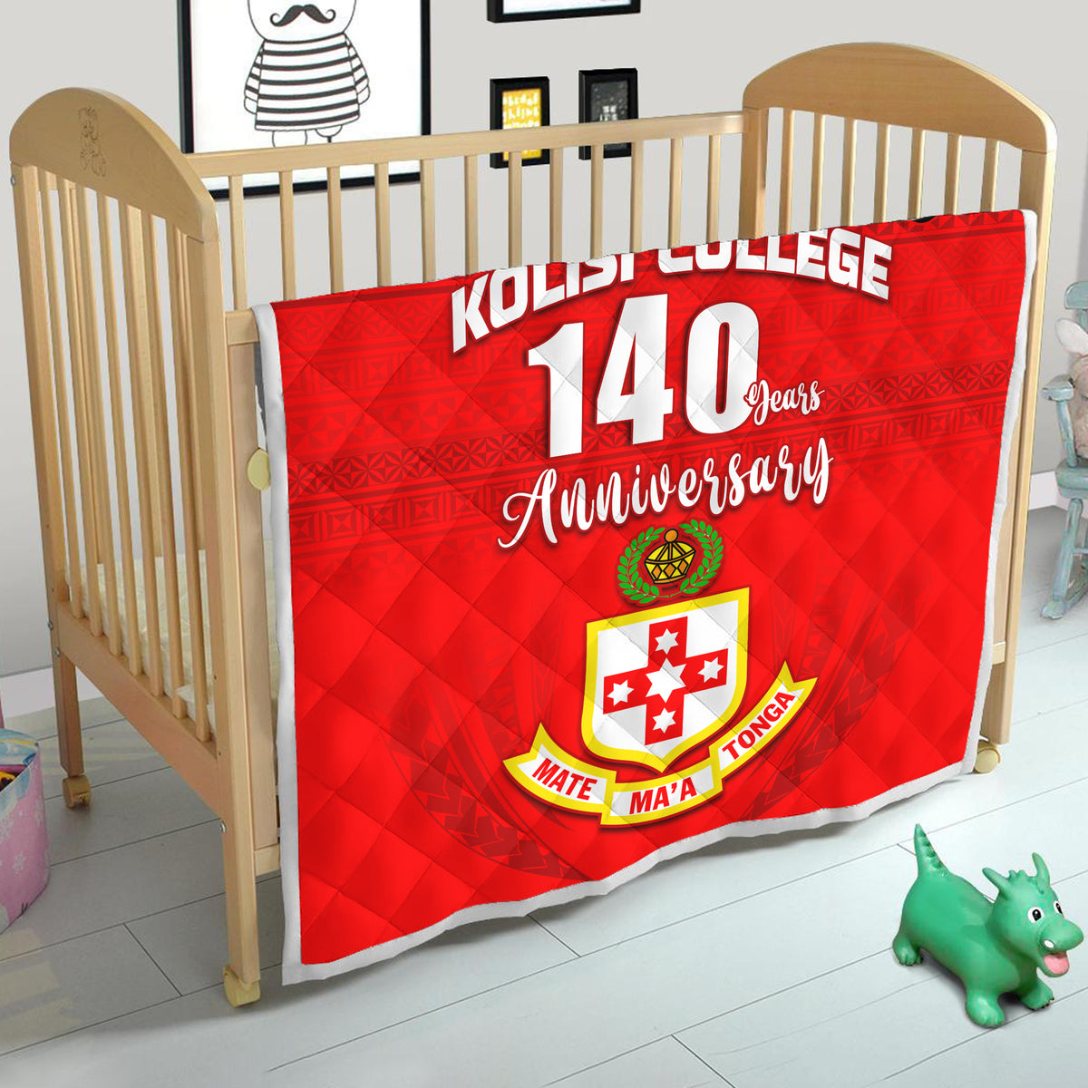 Kolisi Tonga College Atele Premium Quilt 140 Years Anniversary Tongan Ngatu Ver.01 LT13 - Polynesian Pride