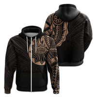 Polynesian Full Sleeve Tattoo Zip up Hoodie Blush Color LT7 - Polynesian Pride