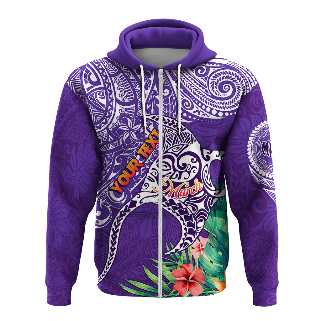 Custom Polynesian Birthday Zip up Hoodie Legends Are Born In March LT7 Unisex Purple - Polynesian Pride