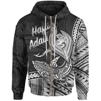 Guam Zip Hoodie Hafa Adai Polynesian Patterns Unisex Black - Polynesian Pride