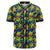 Tropical Pattern Mix Baseball Jersey Black - Polynesian Pride