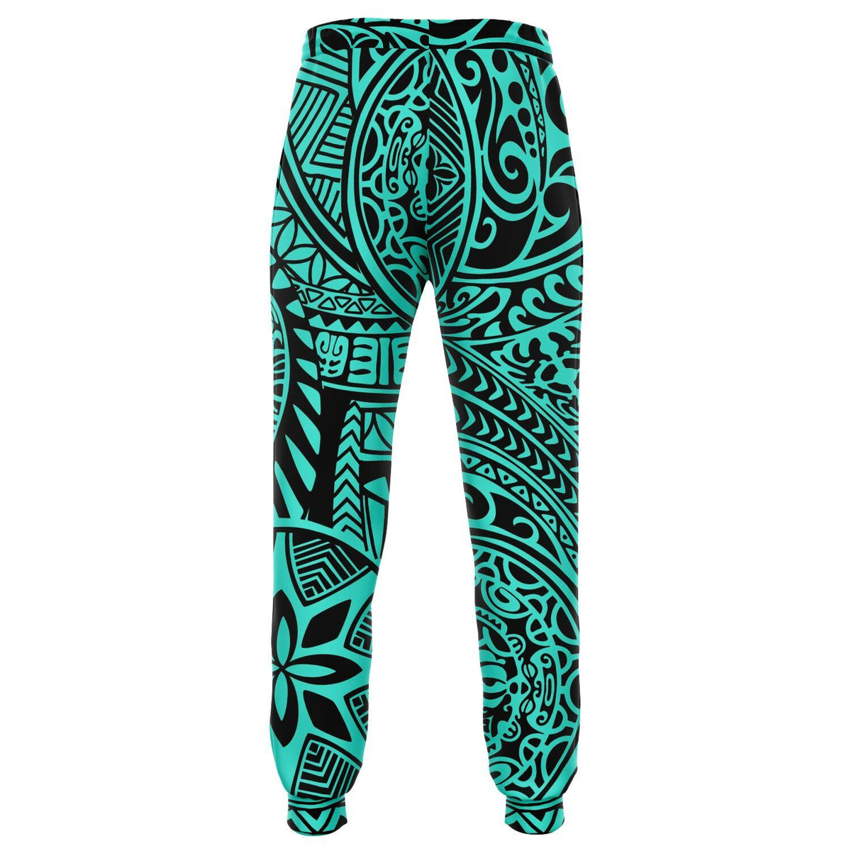 Polynesian Hawaiian Style Tribal Tattoo Turquoise Joggers - Polynesian Pride