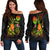 Polynesian Tahiti Women's Off Shoulder Sweater - Legend of Tahiti (Reggae) Art - Polynesian Pride