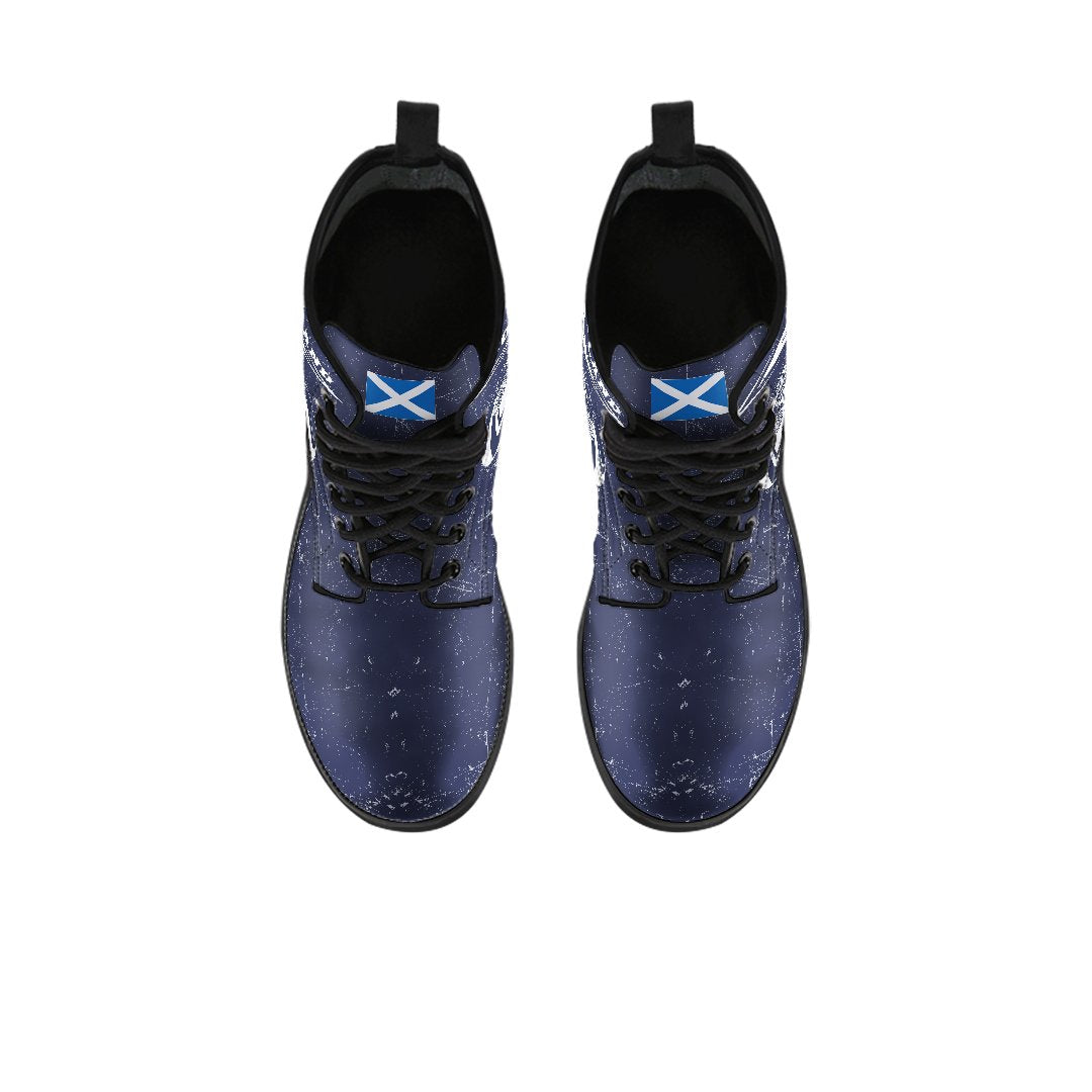 Scotland Rugby Leather Boots - Celtic Scottish Rugby Ball Thistle Ver - Polynesian Pride