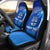 (Custom Personalised) Fiji Tapa Tribal Coconut Tree Car Seat Covers - LT12 Set of 2 Universal Fit Blue - Polynesian Pride