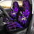 (Custom Personalised) Turtle With Plumeria Leaf Purple Car Seat Covers - LT12 - Polynesian Pride