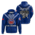 Custom Toa Samoa Rugby Hoodie Samoan Warrior Pride LT12 Hoodie Blue - Polynesian Pride