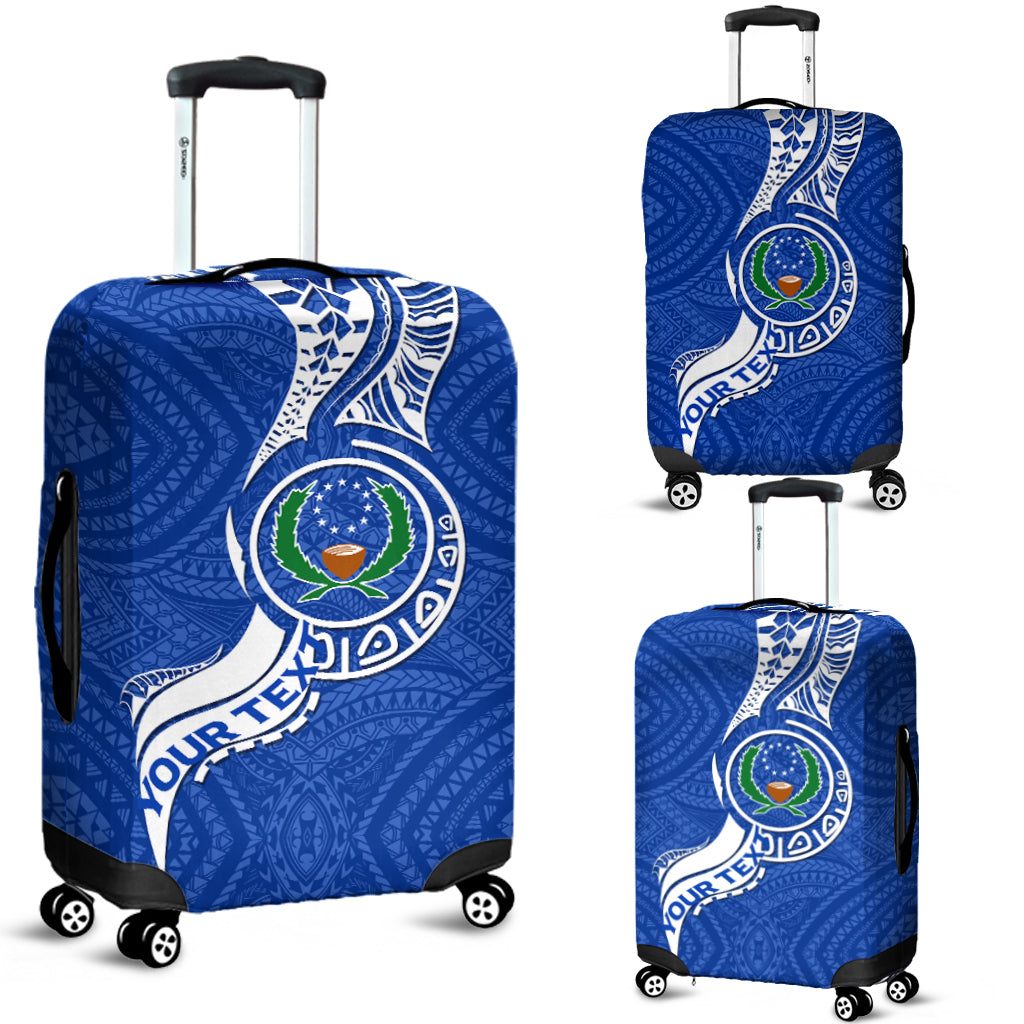 (Custom Personalised) Pohnpei Luggage Covers - Micronesia Pride Blue - LT12 Blue - Polynesian Pride