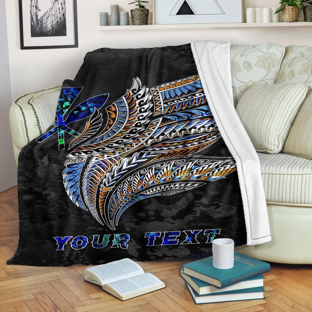 Polynesian Hawaii Custom Personalised Blanket - Polynesian Wings White - Polynesian Pride