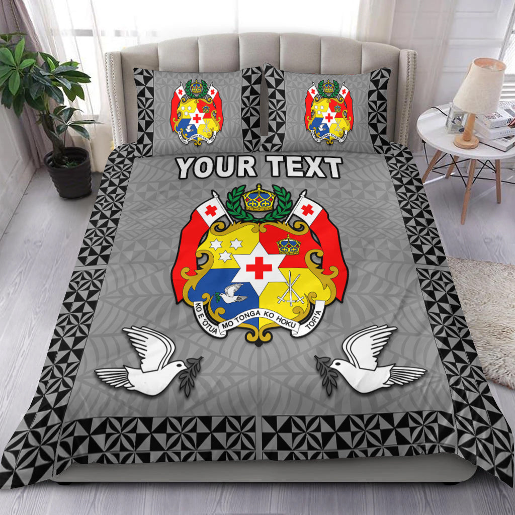 (Custom Personalised) Tonga Bedding Set Be Unique Version 01 Grey LT13 Grey - Polynesian Pride