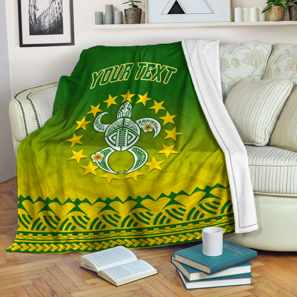 (Custom Personalised) Cook Islands Turtle With Tribal Blanket - LT12 White - Polynesian Pride