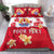 (Custom Personalised) Tahiti Polynesian Bedding Set Mythical Destination LT13 Red - Polynesian Pride