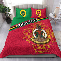 (Custom Personalised) Vanuatu Bedding Set Pattern Sand Drawing LT13 Red - Polynesian Pride