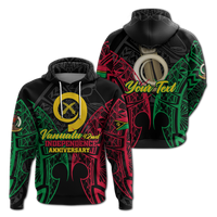 Custom Vanuatu 42nd Independence Anniversary Pride Hoodie LT12 Hoodie Black - Polynesian Pride