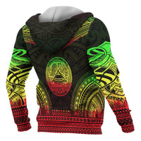 American Samoa Polynesian Chief Custom Hoodie Reggae Version - Polynesian Pride