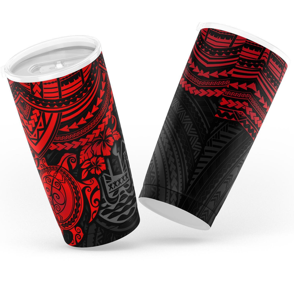 Tahiti Polynesian Tumbler - Red - Polynesian Turtle - Polynesian Pride