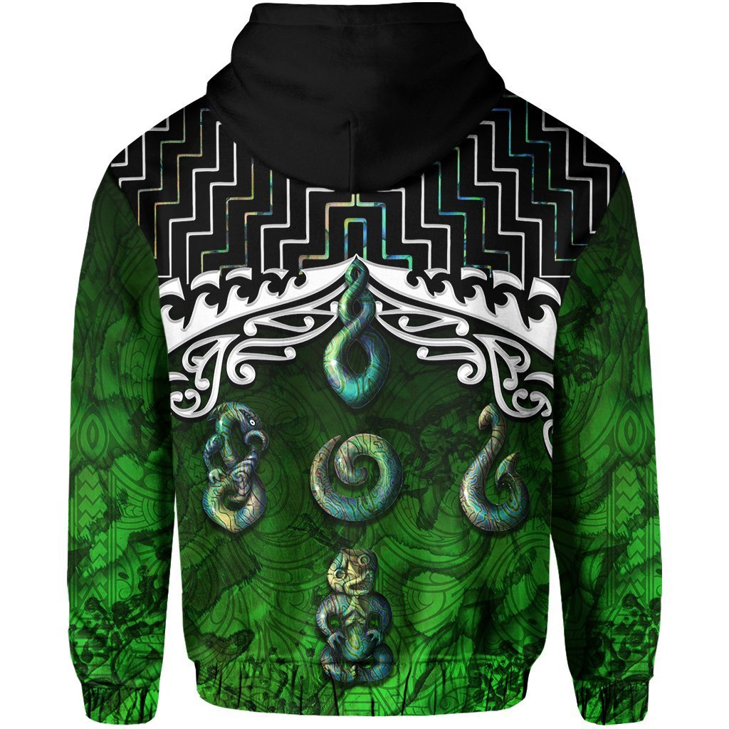New Zealand Maori Hoodie, Poutama Maori Symbols Pullover Hoodie - Polynesian Pride