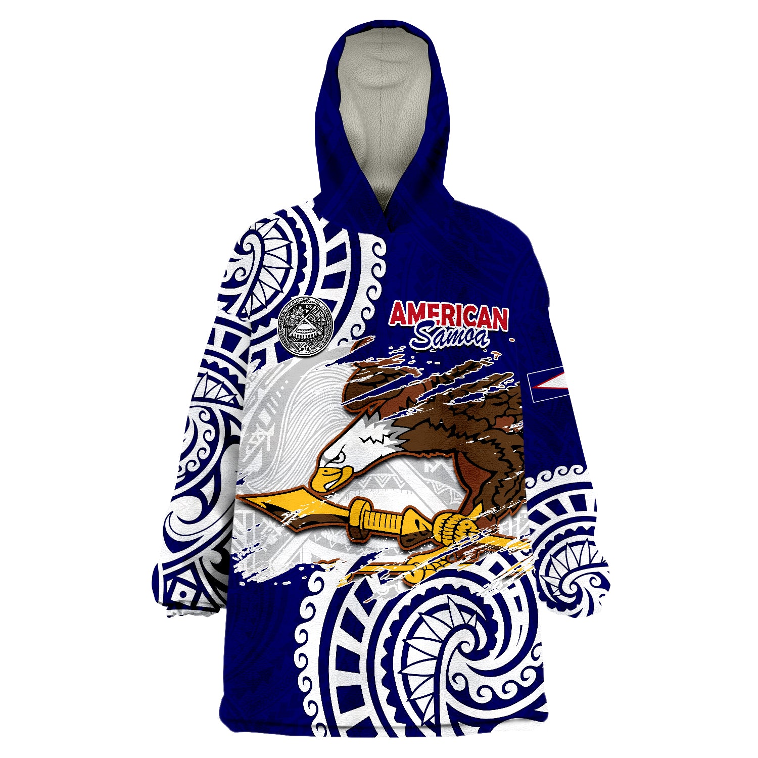 American Samoa Independence Day Polynesian Special Version Wearable Blanket Hoodie LT14 Unisex One Size - Polynesian Pride