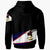 American Samoa Custom Hoodie Claws Pattern With Flag Black color - Polynesian Pride