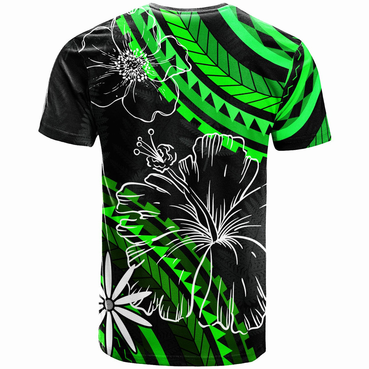 Tonga T Shirt Palm Leaf Texture Green - Polynesian Pride