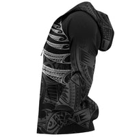 Maori Silver Fern Tattoo New Zealand Hoodie - Polynesian Pride