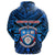 Custom Kolisi Apifoou College Zip Hoodie Tonga Blue - Polynesian Pride