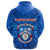 Custom Kolisi Apifoou College Tonga Zip Hoodie Full Blue - Polynesian Pride