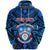 Custom Kolisi Apifoou College Tonga Hoodie Blue - Polynesian Pride