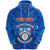 Custom Kolisi Apifoou College Tonga Hoodie Full Blue - Polynesian Pride