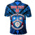 Custom Kolisi Apifoou College Polo Shirt Tonga Blue, Custom Text and Number - Polynesian Pride