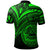 American Samoa Polo Shirt Green Color Cross Style - Polynesian Pride