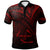 American Samoa Polo Shirt Red Color Cross Style Unisex Black - Polynesian Pride